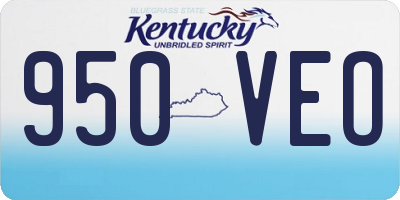 KY license plate 950VEO