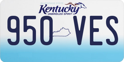 KY license plate 950VES