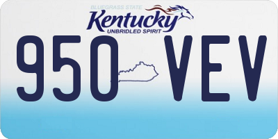 KY license plate 950VEV