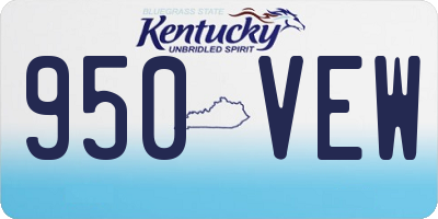 KY license plate 950VEW