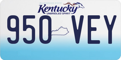 KY license plate 950VEY
