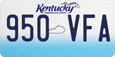 KY license plate 950VFA