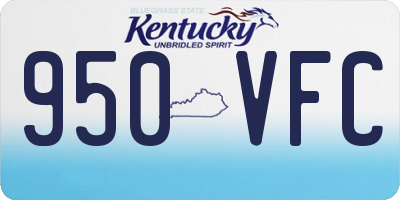 KY license plate 950VFC