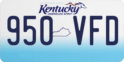 KY license plate 950VFD