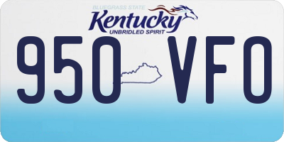KY license plate 950VFO