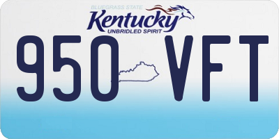 KY license plate 950VFT