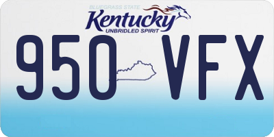 KY license plate 950VFX