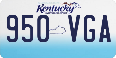 KY license plate 950VGA