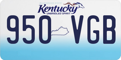 KY license plate 950VGB