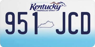 KY license plate 951JCD