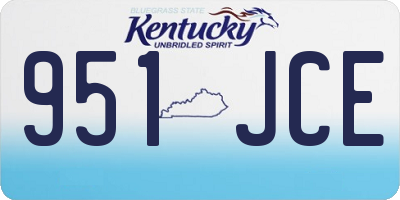 KY license plate 951JCE