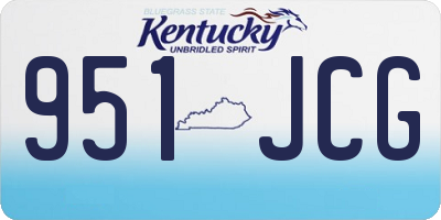 KY license plate 951JCG