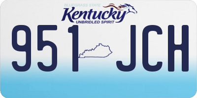 KY license plate 951JCH