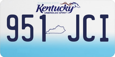 KY license plate 951JCI