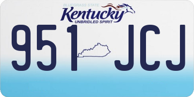 KY license plate 951JCJ