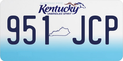 KY license plate 951JCP