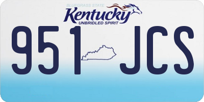 KY license plate 951JCS