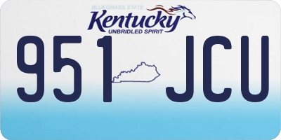 KY license plate 951JCU