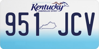 KY license plate 951JCV