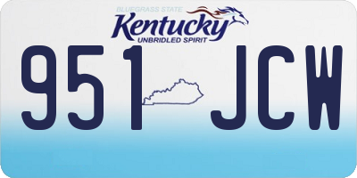 KY license plate 951JCW