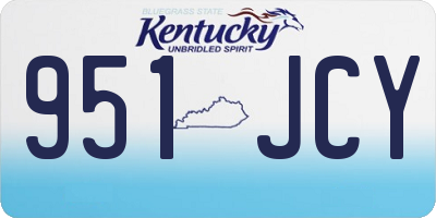 KY license plate 951JCY