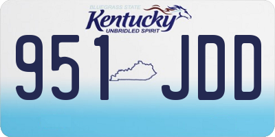 KY license plate 951JDD