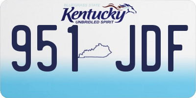 KY license plate 951JDF