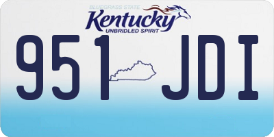 KY license plate 951JDI