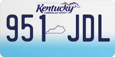 KY license plate 951JDL