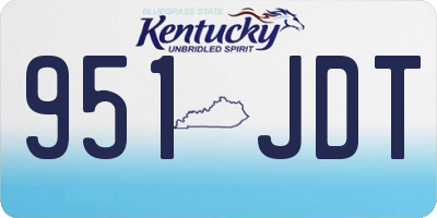 KY license plate 951JDT