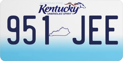 KY license plate 951JEE