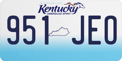 KY license plate 951JEO