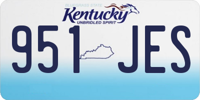 KY license plate 951JES