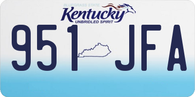 KY license plate 951JFA