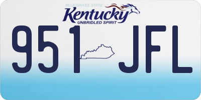 KY license plate 951JFL