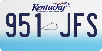 KY license plate 951JFS