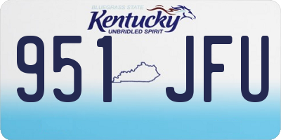KY license plate 951JFU
