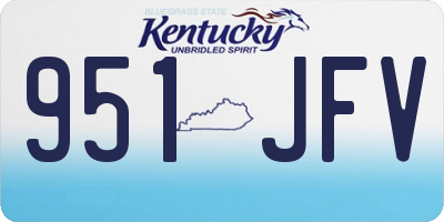KY license plate 951JFV