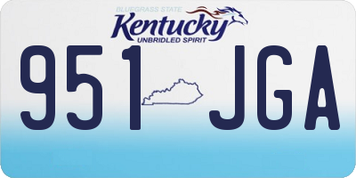KY license plate 951JGA