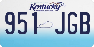KY license plate 951JGB