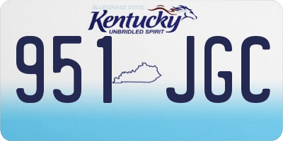 KY license plate 951JGC