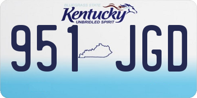 KY license plate 951JGD