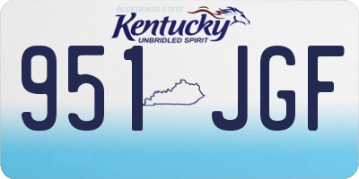 KY license plate 951JGF
