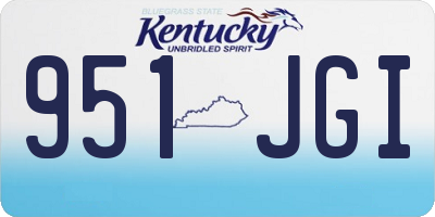 KY license plate 951JGI
