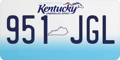 KY license plate 951JGL