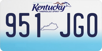 KY license plate 951JGO