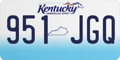 KY license plate 951JGQ