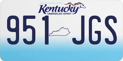 KY license plate 951JGS