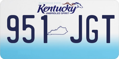 KY license plate 951JGT