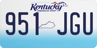 KY license plate 951JGU